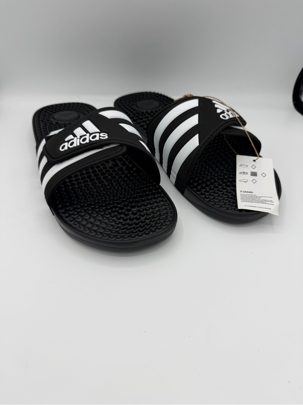 Adidas Black & White Slide - Mens Size 10